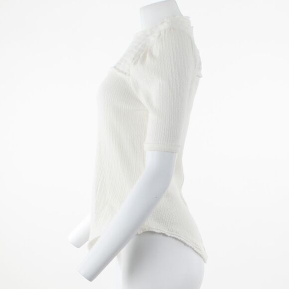 Free People Sugar Cube Ruched top in Optic White - Picture 4 of 6